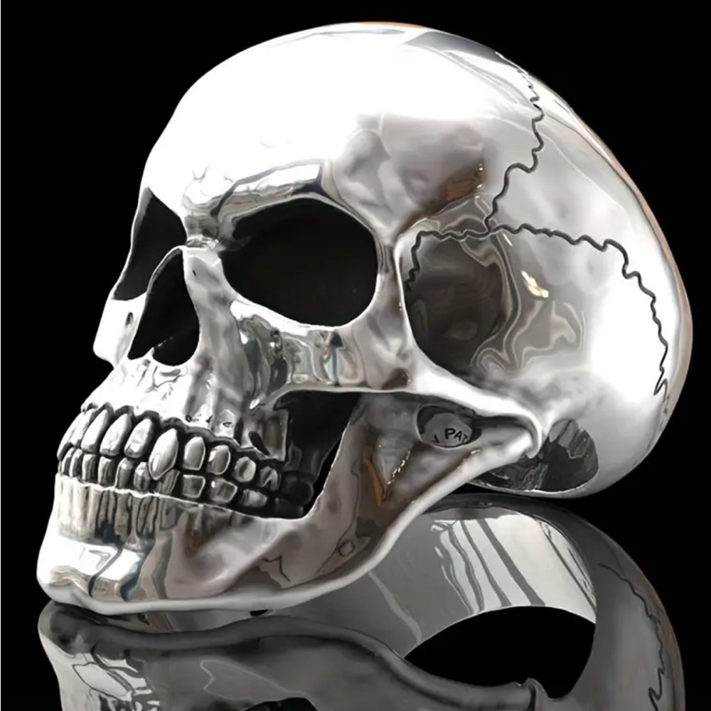 MENS STAINLESS STEEL SKULL RING only a size 9 left